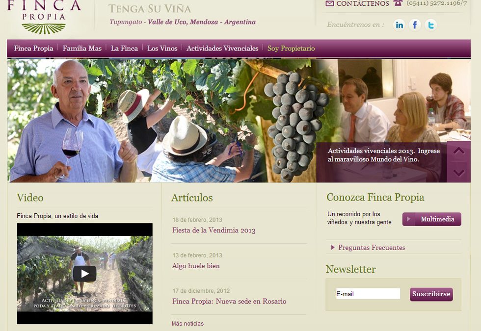 Diseño de newsletters para propietarios de Finca Propia